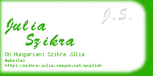 julia szikra business card